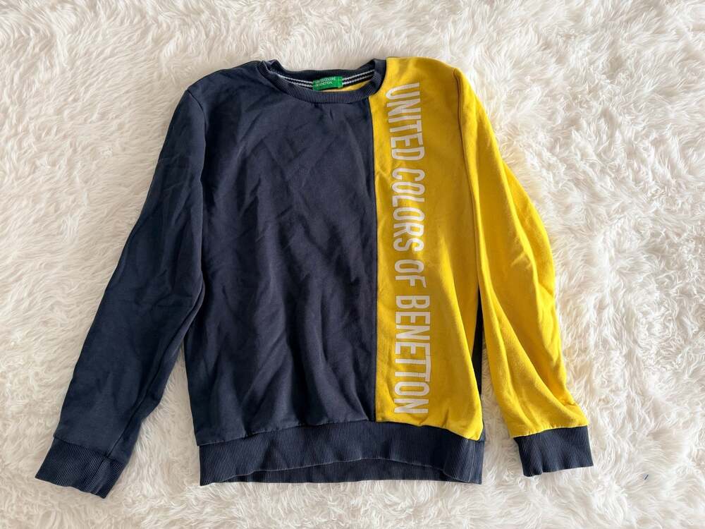 United Colors of Benetton Colorblock Logo Sweatshirt Size M